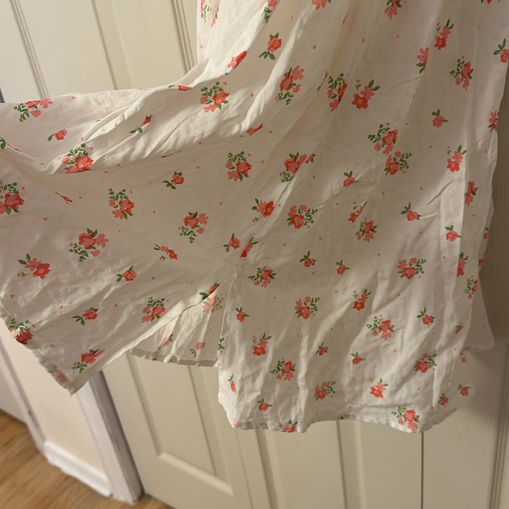NWT R.Vivimos Summer Floral Print Puff Sleeves Vintage Ruffles Midi Dress size M - Picture 9 of 12